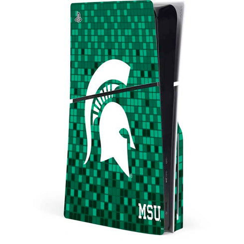 Michigan State University Spartans Digital Pixels PlayStation PS5 Skins